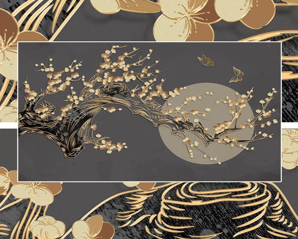 3D Wallpaper Chinese Blossom Moon